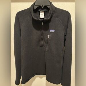 Men’s 1/4 Zip Black Better Sweater Pullover Fleece Jacket Size XL